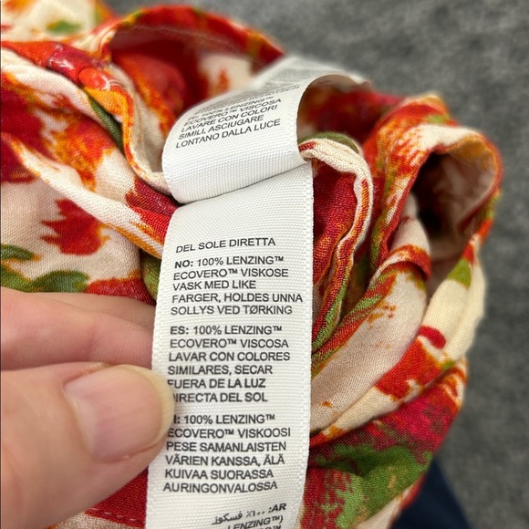 FATFACE Ines Orange Paradise Ikat Wide Leg Flowy Pants Size 8 - Picture 16 of 16